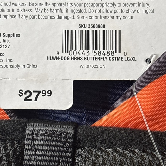 Halloween Butterfly Glow Harness Costume for Dogs, Large-X-Large‎ Bootique NWT - Picture 5 of 6